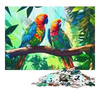 500 Piece Vibrant Parakeets Art Jigsaw Puzzle for Adults And Teenager Sustainable Puzzle for Adults | Games 500pcs (52x38cm)