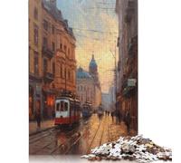 500 Piece Vibrant Streets of Madrid Adult Puzzles Wooden Puzzles Educational Stress Relief Toy Puzzle 500pcs (52x38cm)