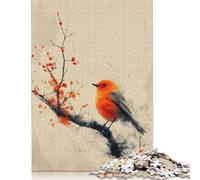 500 Piece Vivid Autumn Bird Jigsaws for Adults Wooden Puzzles for Adults Family Fun Jigsaws Puzzles 500pcs (52x38cm)