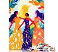 500 Piece Vivid Fauvist Vision of The Three Graces Jigsaw Puzzles for Adults Teenagers Puzzles Wooden Puzzles Family Activity Jigsaw Puzzles 500pcs (52x38cm)
