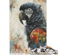 500 Piece Vivid Macaw Glance Jigsaw Puzzles for Adult Teenagers Wood Puzzles Jigsaw Puzzles for Adults Educational Game Challenge Toy 500pcs (52x38cm)