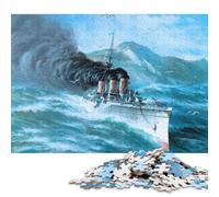 500 Piece Warship Navy Seal Square Puzzles for Adults & Wooden Puzzles Educational Game 500pcs (52x38cm)