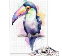 500 Piece 'Watercolor Baby Toucan Jigsaw Puzzle for Adults And Teenager Sustainable Puzzle for Adults | Games 500pcs (52x38cm)