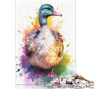 500 Piece 'Watercolor Duck Painting Puzzles for Adults Wooden Puzzles Educational Games For Kids 500pcs (52x38cm)