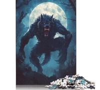 500 Piece Werewolf Under Full Moon Jigsaw Puzzle for Adults And Teenager Sustainable Puzzle for Adults | Games 500pcs (52x38cm)
