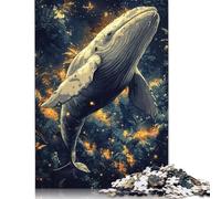 500 Piece Whale in A Forest Square Puzzle for Adults, Wooden Puzzles Puzzle Hands-on Game 500pcs (52x38cm)