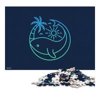 500 Piece Whale in Summer Adult Puzzles Wooden Puzzles Educational Stress Relief Toy Puzzle 500pcs (52x38cm)