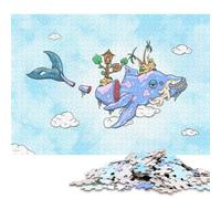 500 Piece Whale in The Sky 02 AKA Square Puzzles for Adults, Wooden Puzzles Family Entertainment Toys 500pcs (52x38cm)