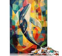 500 Piece Whale Oil Painting Creative Square Jigsaw Puzzles for Adults And Wooden Puzzles Toy Intellectual Game 500pcs (52x38cm)