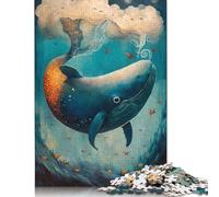 500 Piece Whale Pretty Adult Jigsaw Puzzle Puzzles for Adults Learning Educational Puzzle 500pcs (52x38cm)