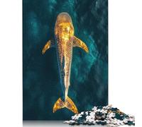 500 Piece Whale Shark in Ocean Square Puzzle for Adults Wooden Puzzles Educational Puzzle Family Game 500pcs (52x38cm)