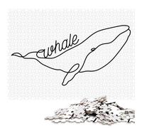 500 Piece Whale Tona Nguyen Square Jigsaw Puzzles for Adults, Wooden Puzzles Learning Educational Toy 500pcs (52x38cm)