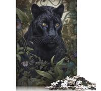 500 Piece Whimsical Black Panther Adult Jigsaw Puzzle Puzzle Jigsaws for Adults Teenagers Age 12+ 500pcs (52x38cm)