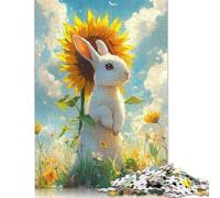 500 Piece White_rabbit Adult Puzzles Wooden Puzzle for Adults Educational Game Challenge Toy 500pcs (52x38cm)
