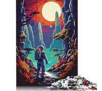 500 Piece Wild Space Forest Square Puzzle for Adults Wooden Puzzles Educational Puzzle Family Game 500pcs (52x38cm)