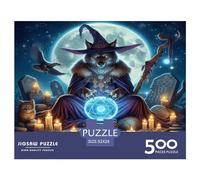 500 Piece Wizard Werewolf Square Puzzle for Adults Wooden Puzzles Educational Puzzle Family Game 500pcs (52x38cm)