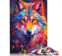500 Piece Wolf Art Series Style 11 Jigsaw Puzzle for Adult Teenagers Puzzle for Adults And Teenager for Adults& Teens Age 12 Years Up 500pcs (52x38cm)