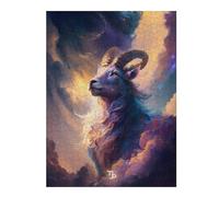 500 Piece Wooden Jigsaw Puzzle for Adults, Capricorn Celestial Guardian
