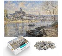 500 Piece Wooden Jigsaw Puzzle for Adults, Claude Monet Vetheuil | Jigsaw Puzzle Gift: clear motif details for easier section planning on weekends.