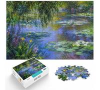 500 Piece Wooden Jigsaw Puzzle for Adults, Claude Monet Water Lilies | Adult Puzzle: screen-free home activity on quiet evenings.