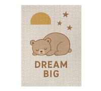 500 Piece Wooden Jigsaw Puzzle for Adults, Dream Big Sleeping Bear Nursery