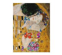500 Piece Wooden Jigsaw Puzzle for Adults, Klimt's Kiss Love's Embrace