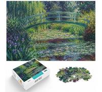 500 Piece Wooden Jigsaw Puzzle for Adults, Monet Water Lily Pool | For home use: Jigsaw Puzzle for Adults: activity for family time on quiet evenings.