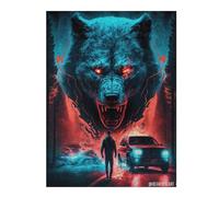 500 Piece Wooden Jigsaw Puzzle for Adults, Wolf vs. Man Forest standoff