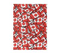 500-Piece Wooden Jigsaw Puzzle in Plastic Box, Canadian flag Prints Eco-Friendly Educational Puzzle for Family Fun & Adult Relaxation, 38x52 CM