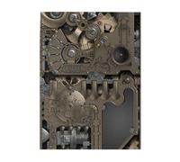 500-Piece Wooden Jigsaw Puzzle in Plastic Box, Steampunk Mechanical Gears Prints Eco-Friendly Educational Puzzle for Family Fun & Adult Relaxation, 38x52 CM