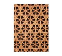 500-Piece Wooden Jigsaw Puzzle in Plastic Box, Wicker Woven Grid Prints Eco-Friendly Educational Puzzle for Family Fun & Adult Relaxation, 38x52 CM