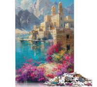 500 Piece Wooden Jigsaw Puzzles Ancient Monastery by The Lake Jigsaw Puzzle Family Activity 500pcs (52x38cm)