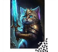 500 Piece Wooden Jigsaw Puzzles Cat Holding First Mythic Jigsaw Puzzle Family Activity 500pcs (52x38cm)