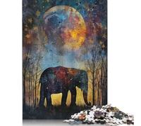 500 Piece Wooden Jigsaw Puzzles Celestial Elephant Jigsaw Puzzle Family Activity 500pcs (52x38cm)