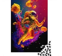 500 Piece Wooden Jigsaw Puzzles Colorful Astronaut Jigsaw Puzzle Family Activity 500pcs (52x38cm)
