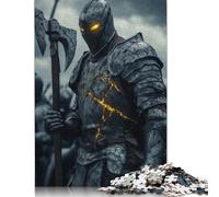 500 Piece Wooden Jigsaw Puzzles Cracked Armor Knight Jigsaw Puzzle Family Activity 500pcs (52x38cm)