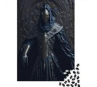 500-Piece Wooden Jigsaw Puzzles Dark Warrior Jigsaw Puzzle Home Wall Decor Educational Toy Gift for Family Game 500pcs (52x38cm)