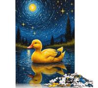 500 Piece Wooden Jigsaw Puzzles Duck Starry Night Jigsaw Puzzle Family Activity 500pcs (52x38cm)