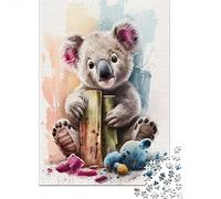 500 Piece Wooden Jigsaw Puzzles for Adults Adorable Koala Jigsaw Puzzle for Children Family Games 500pcs (52x38cm)