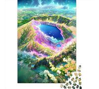 500 Piece Wooden Jigsaw Puzzles for Adults Beautiful Sight of A Lake Jigsaw Puzzle for Children Family Games 500pcs (52x38cm)