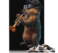 500 Piece Wooden Jigsaw Puzzles for Adults Beaver Trumpet Jigsaw Puzzle for Children Family Games 500pcs (52x38cm)