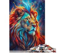 500 Piece Wooden Jigsaw Puzzles for Adults Close Up of Mystic Lion Jigsaw Puzzle for Children Family Games 500pcs (52x38cm)