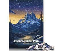 500 Piece Wooden Jigsaw Puzzles for Adults Jasper National Park Jigsaw Puzzle for Children Family Games 500pcs (52x38cm)