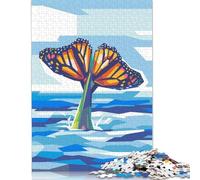 500 Piece Wooden Jigsaw Puzzles for Adults Whale The Butterfly Jigsaw Puzzle for Children Family Games 500pcs (52x38cm)
