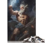 500 Piece Wooden Jigsaw Puzzles for Adults Zeus Greek Mythology Jigsaw Puzzle for Children Family Games 500pcs (52x38cm)