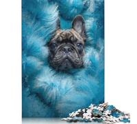 500 Piece Wooden Jigsaw Puzzles 'French Bulldog Puppies Jigsaw Puzzle Family Activity 500pcs (52x38cm)