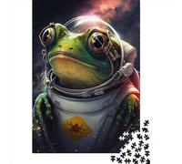 500 Piece Wooden Jigsaw Puzzles Frog Space Astronaut4 Jigsaw Puzzle Family Activity 500pcs (52x38cm)