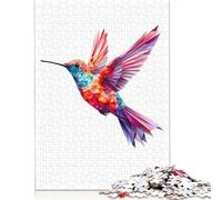 500 Piece Wooden Jigsaw Puzzles Hummingbird Colorful Face Jigsaw Puzzle Family Activity 500pcs (52x38cm)
