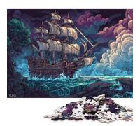 500 Piece Wooden Jigsaw Puzzles Mystic Sailing Jigsaw Puzzle Family Activity 500pcs (52x38cm)
