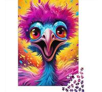 500 Piece Wooden Jigsaw Puzzles Ostrich Jigsaw Puzzle Family Activity 500pcs (52x38cm)